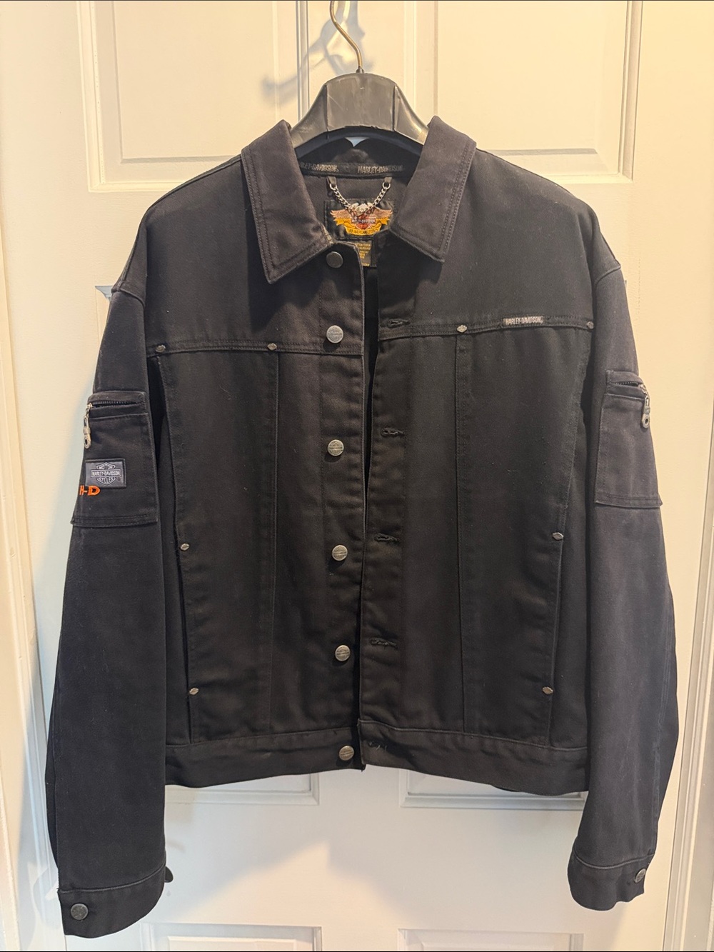 Harley-Davidson Black Men's Lightweight Jacket with Subtle Sleeve Patch